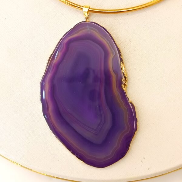 Colar ágata roxo 2607 - Imagem 2