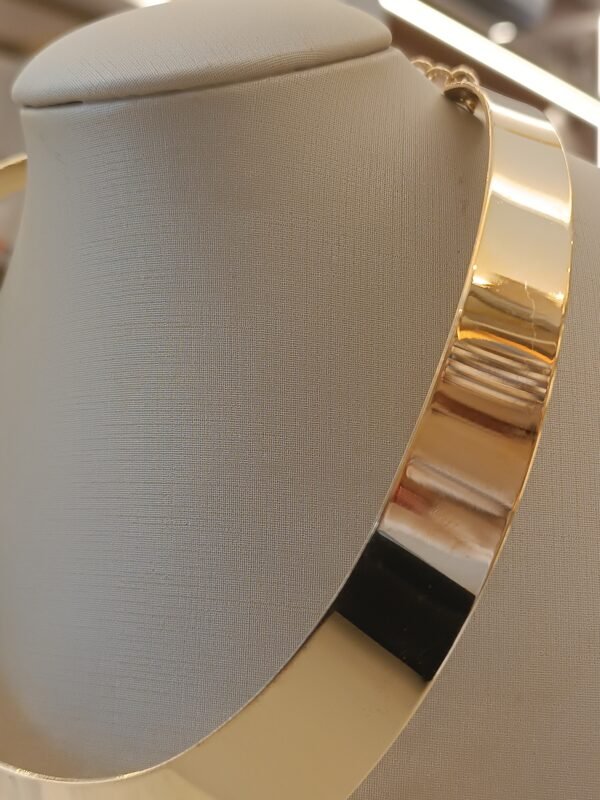 Colar dourado liso largo 2615 - Imagem 2