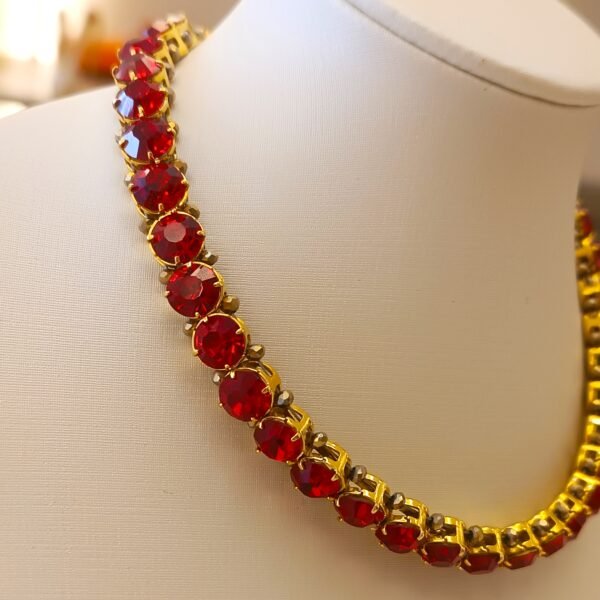 Choker strass G vermelho 1808 - Imagem 2