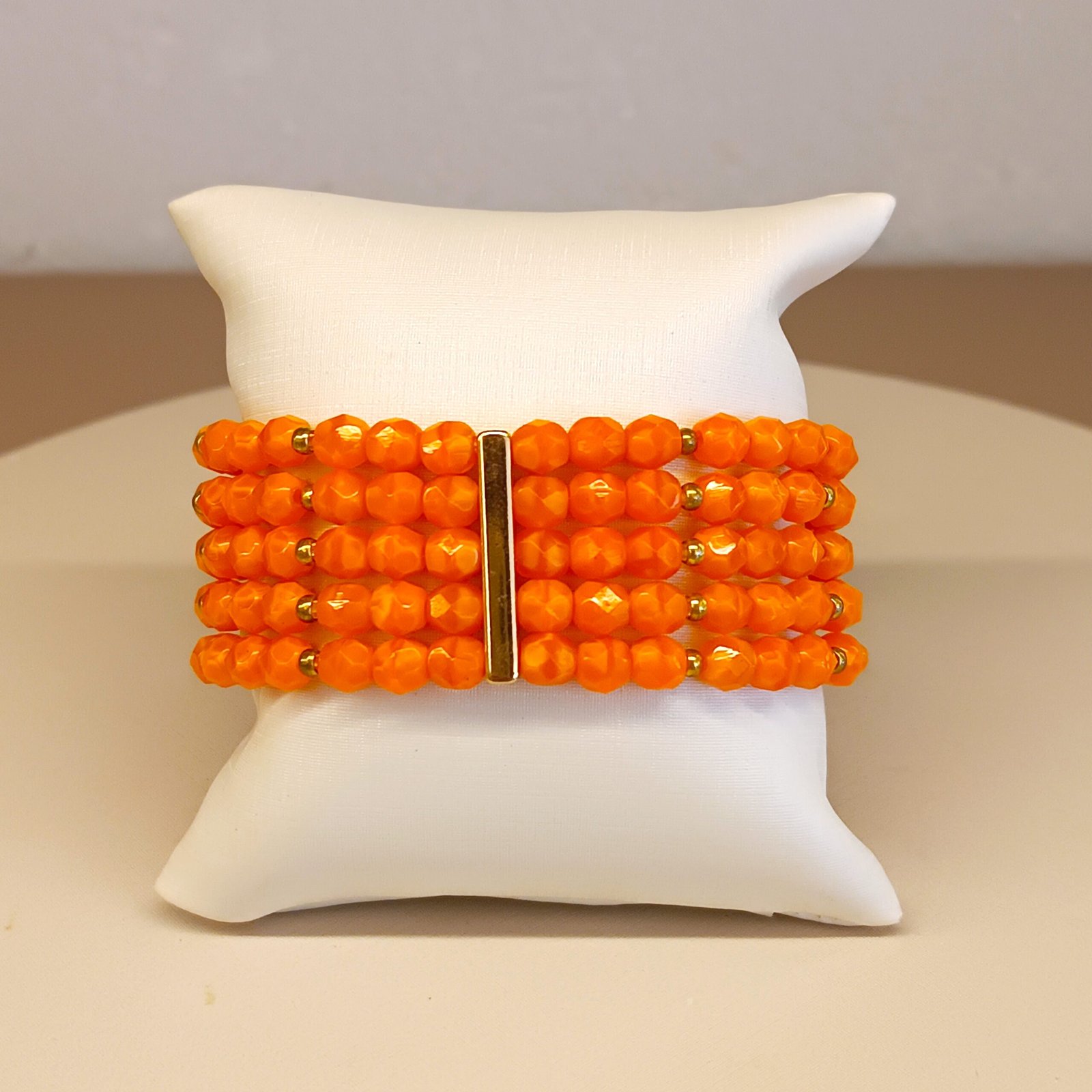 Pulseira cristais laranja 1962