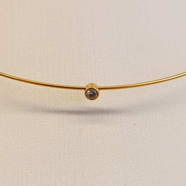 Choker rígida fina dourada 2637 - Imagem 2