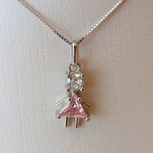 Pingente menina prata 925 3143