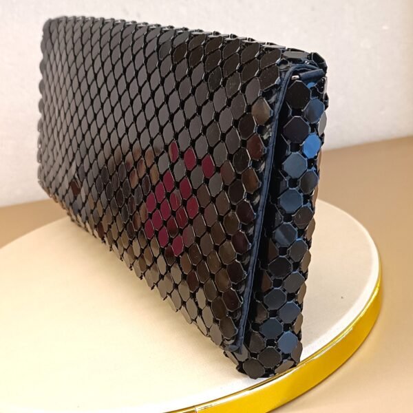 Bolsa longa malha escama preta 4226 - Imagem 3