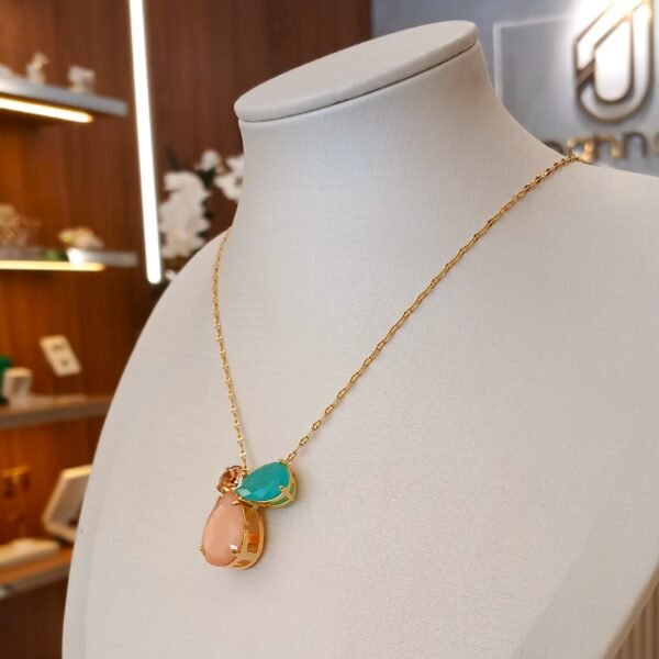 Colar 2 gotas turquesa e light stress - 5465 - Imagem 2