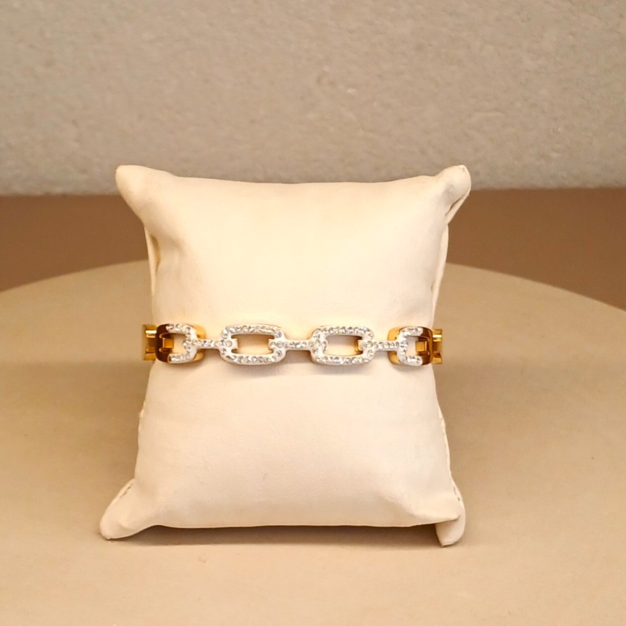 Pulseira dourada corrente crav - 4525