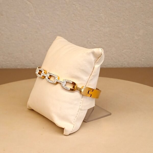 Pulseira dourada corrente crav - 4525 - Imagem 2