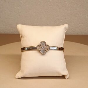 Pulseira trevo um ponto de luz níquel - 4583