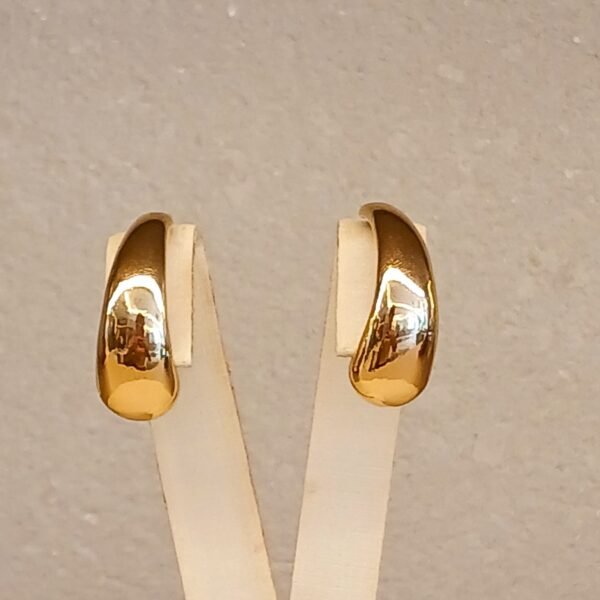 Brinco curvado dourado - 4672