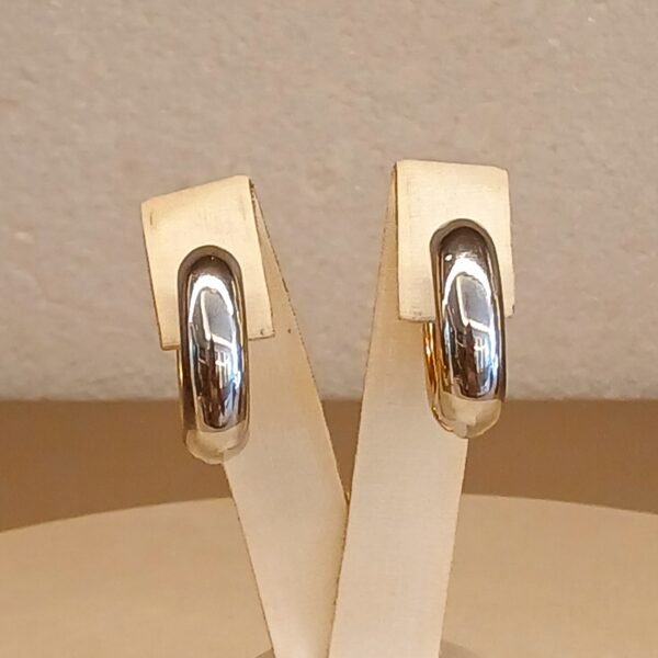 Argola dois banhos boleada M - 5931