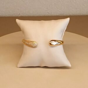 Bracelete duas gotas lisa crav dour - 6062